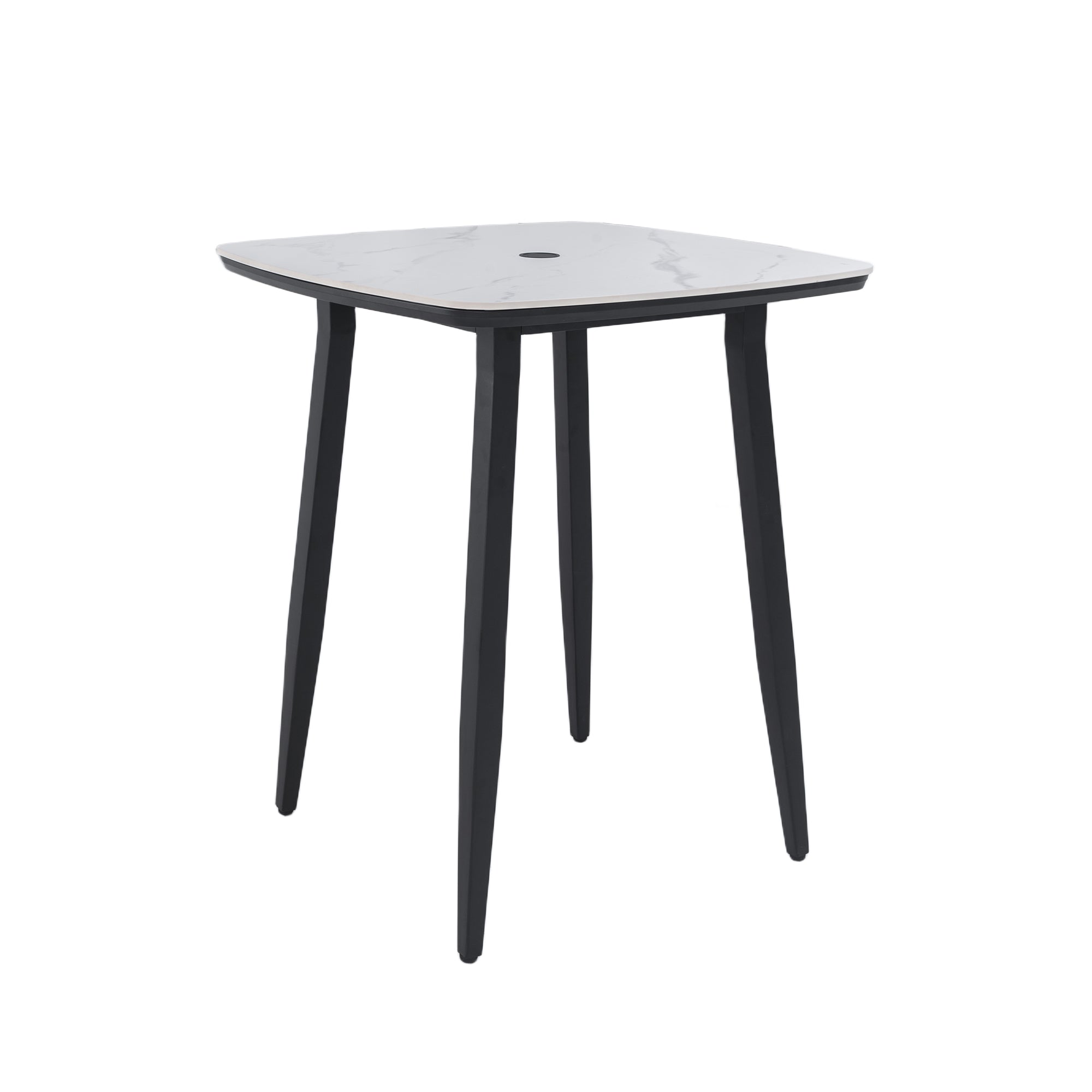 Modern 35.4'' Rounded Square Outdoor Bar Table