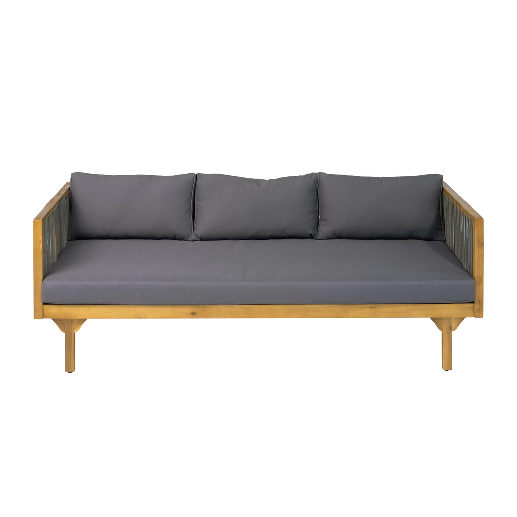 2-Piece Outdoor Patio Set: Sofa with Dark