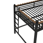 Full Size Loft Bed with Storage Shelves