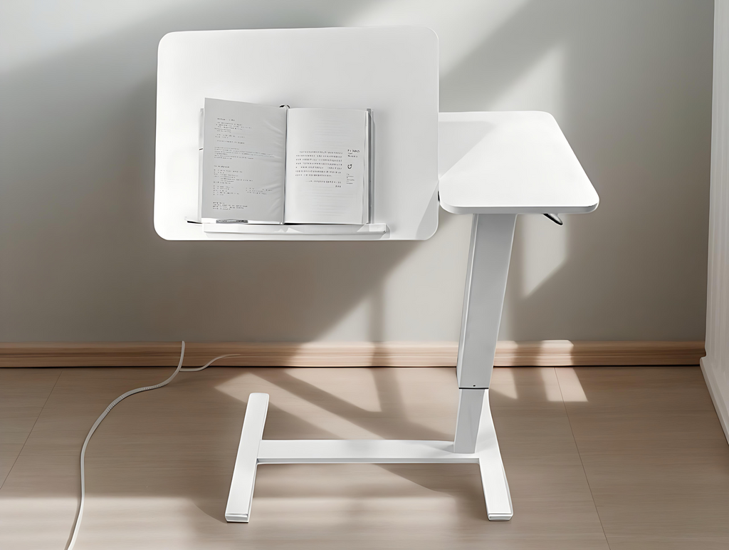 Mobile Overbed Bedside Desk with Height Adjustment