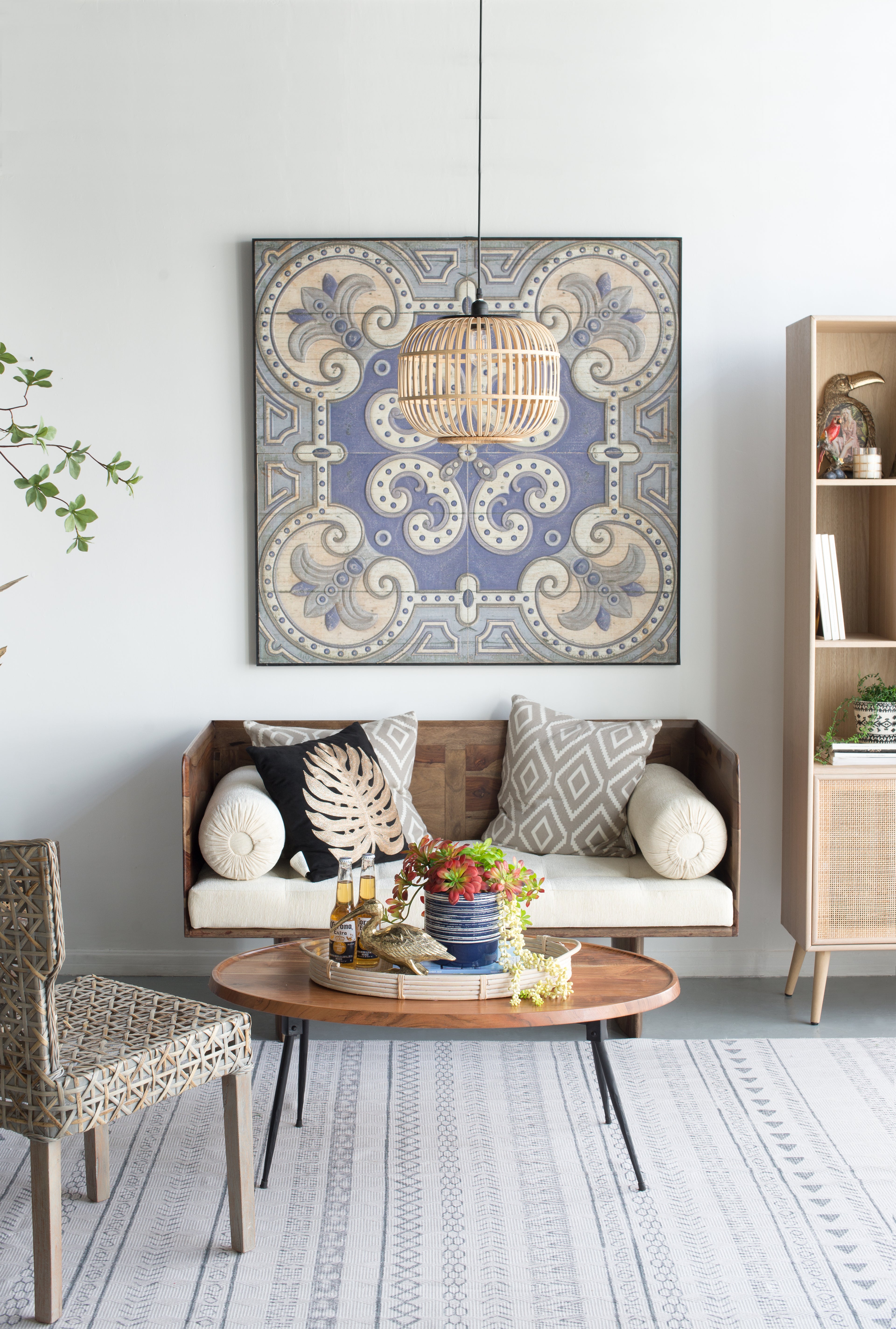 39x26x16" Oval Coffee Table