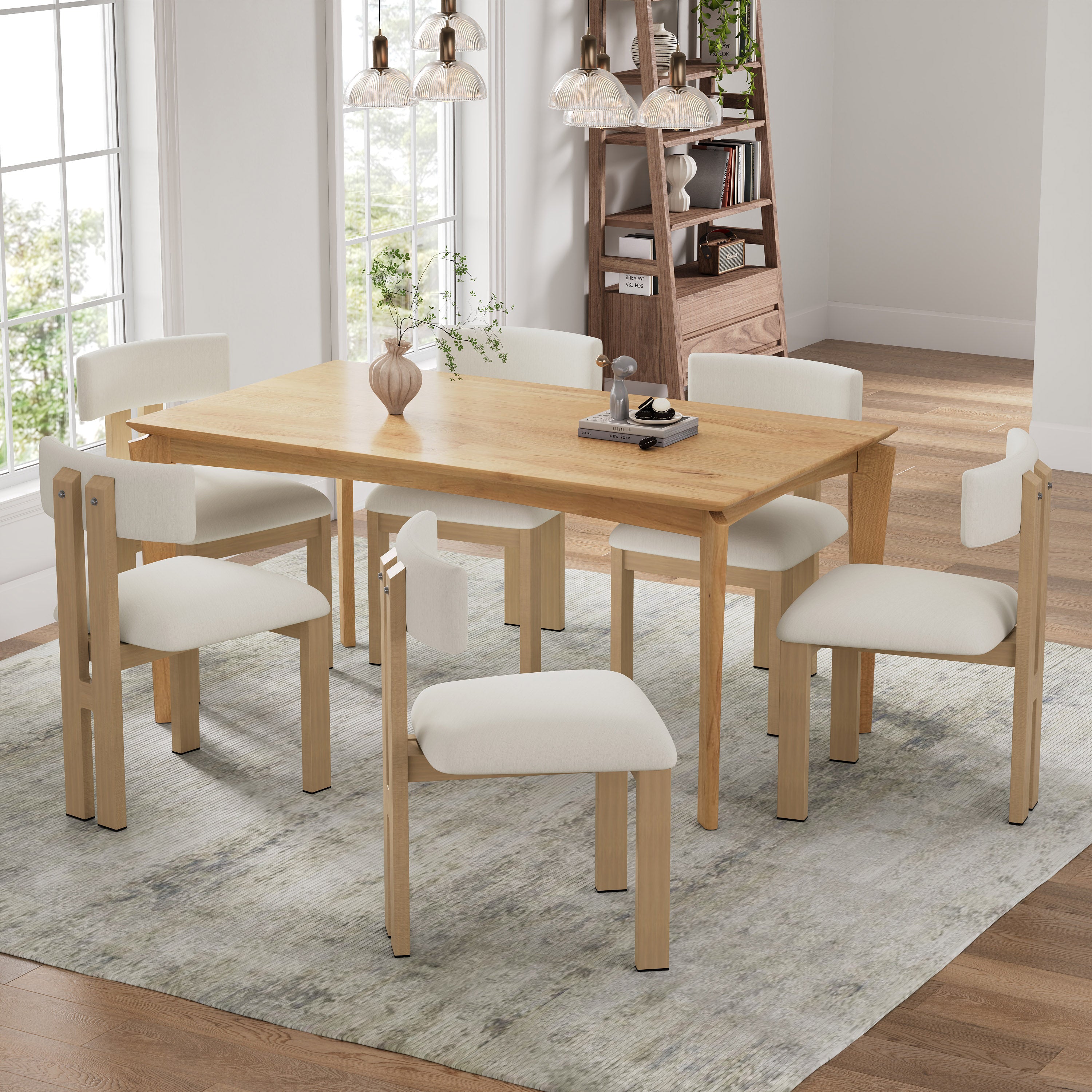 Upholstered Armless Dining Chairs With Metal Legs (Set of 2)