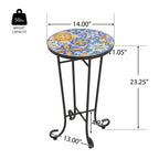 Colorful Black Patio Side Table