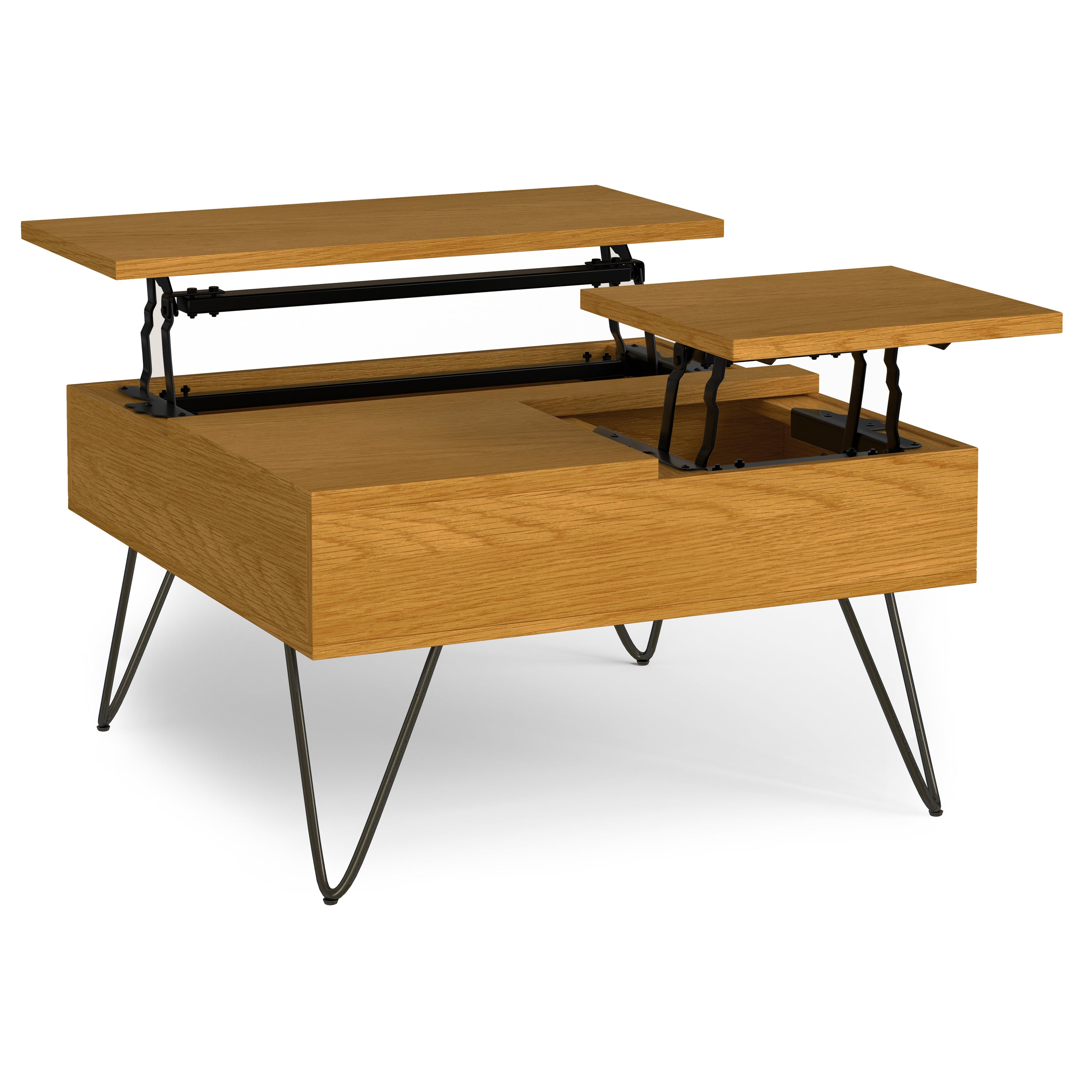 Hunter 32 Inch Wide Solid Wood Lift Top Square Coffee Table