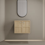 24" Wall-Mounted Bathroom Vanity, 2-Soft Closing Door