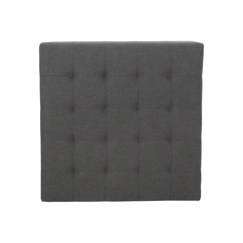 Upholstered Tufted Fabric Storage Ottoman