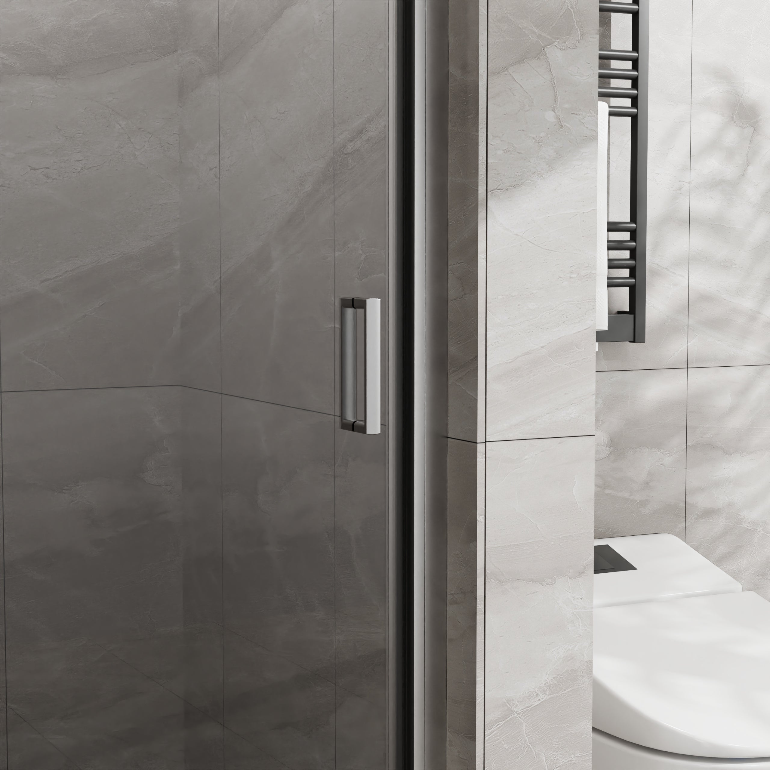 Goodyo 34"x72" Pivot Shower Door in Tempered Glass