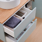 36-Inch Double Drawer + Single Door Wall-Mounted Bathroom Vanity