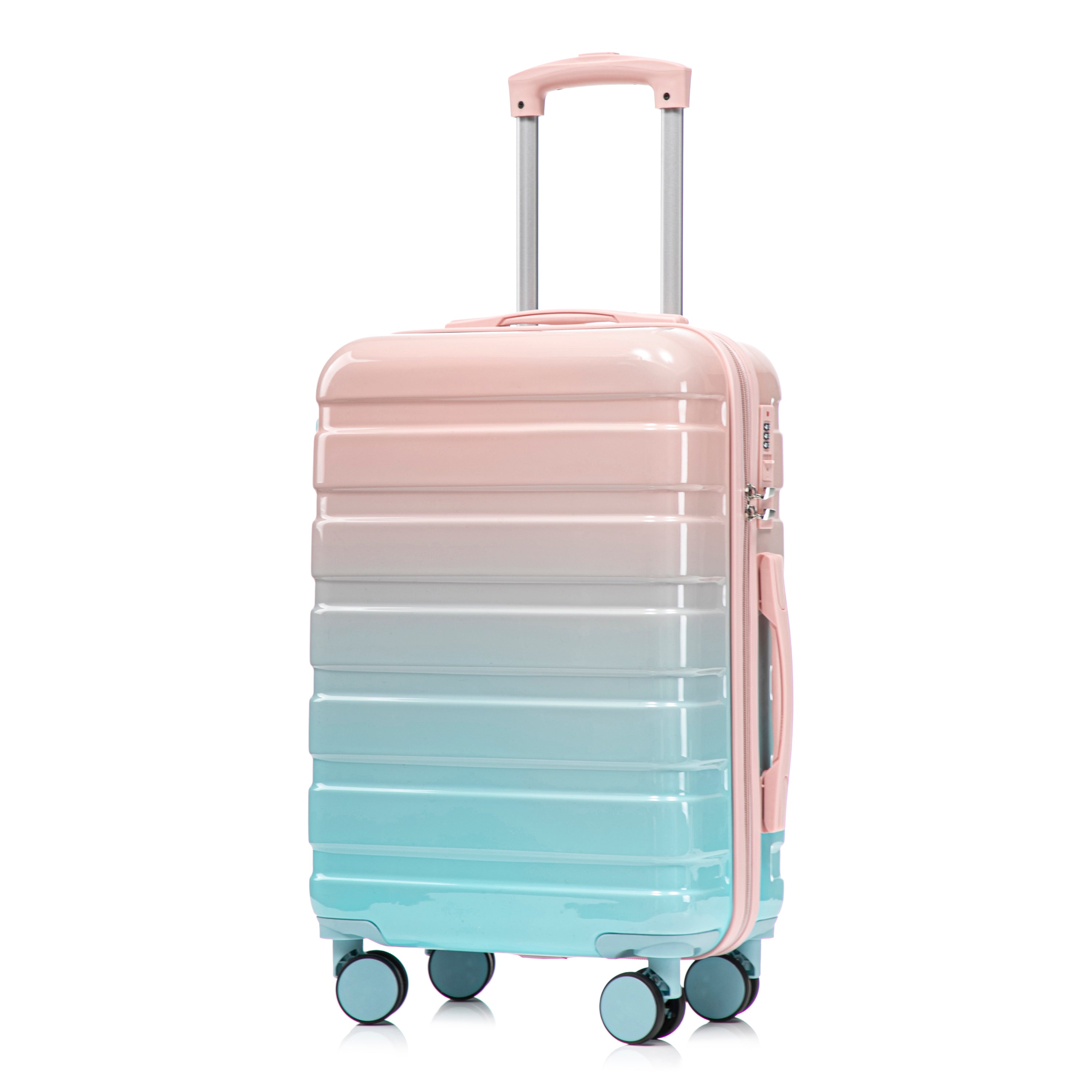 14"/20" 2-Pieces PC Spinner Wheel Carry On Luggage Set