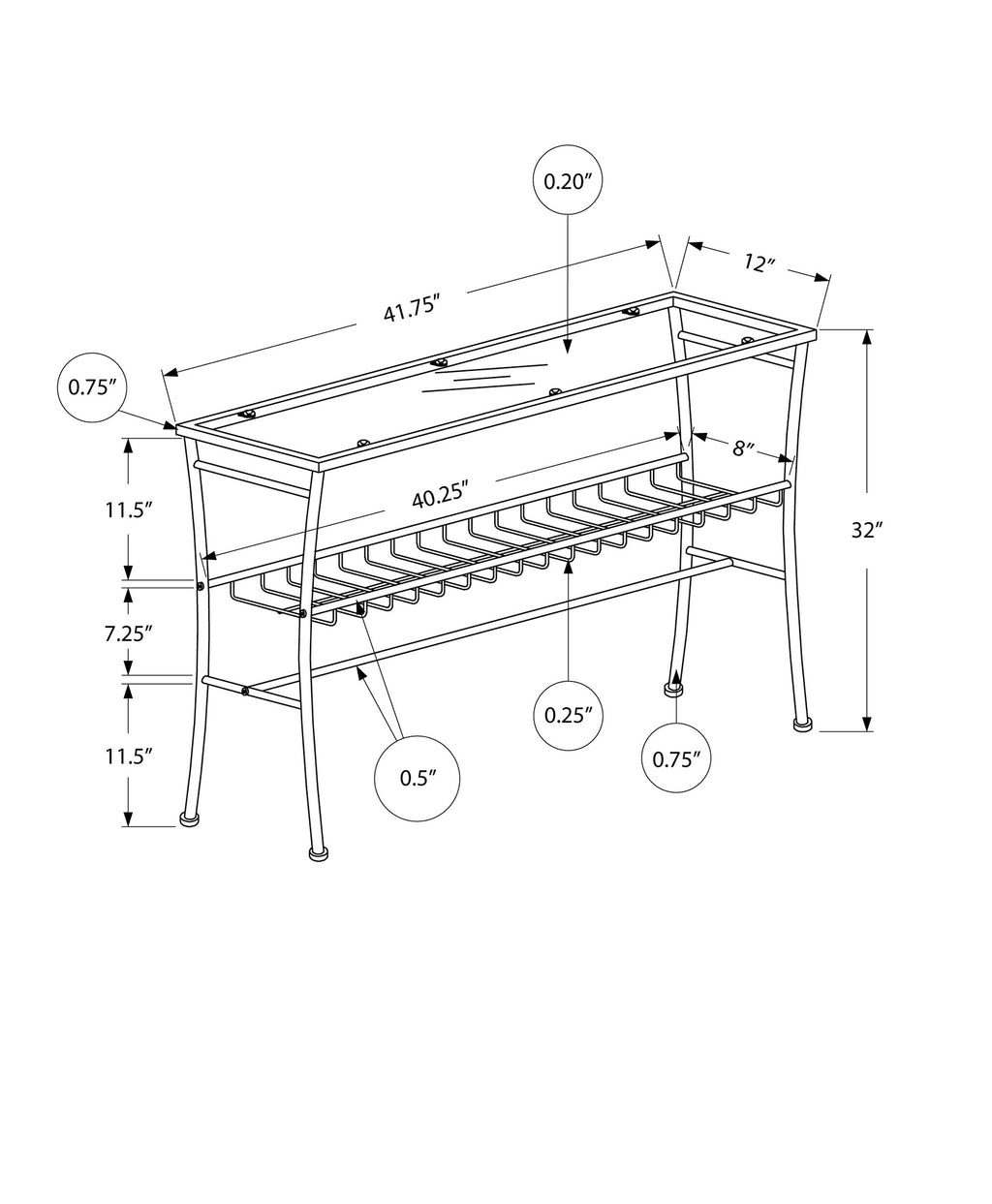 Clear Tempered Glass Accent Table