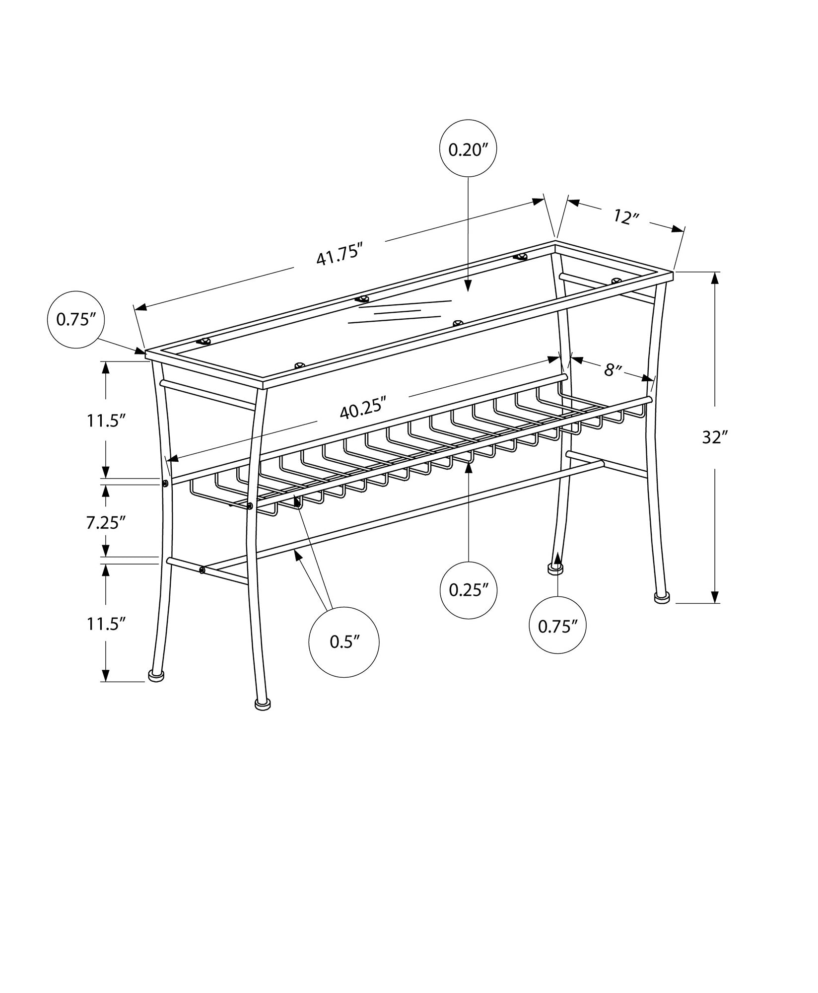 Clear Tempered Glass Accent Table