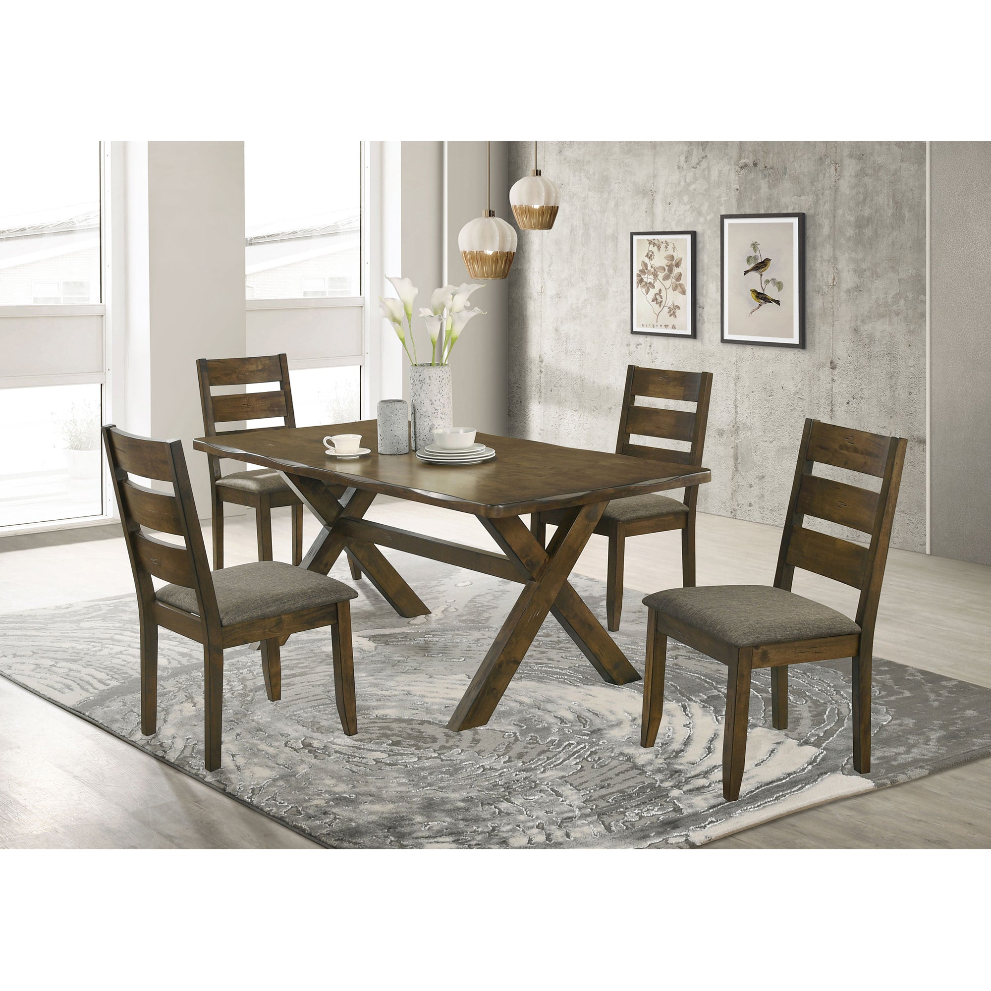 Carbon Knotty Nutmeg Rectangular Dining Table