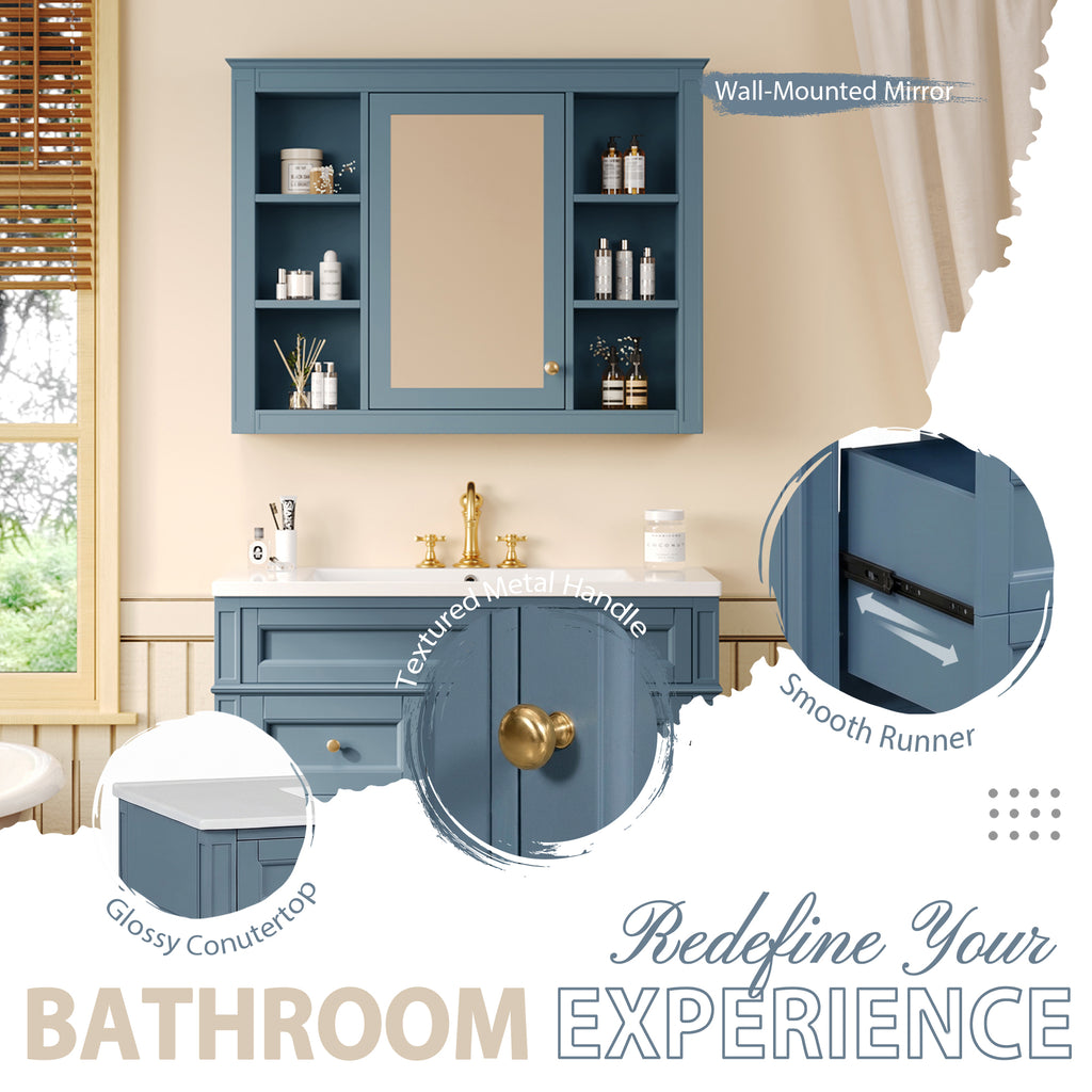 36" Bathroom Vanity with Medicine Cabinet