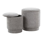 Upholstered Contemporary Ottoman Set
