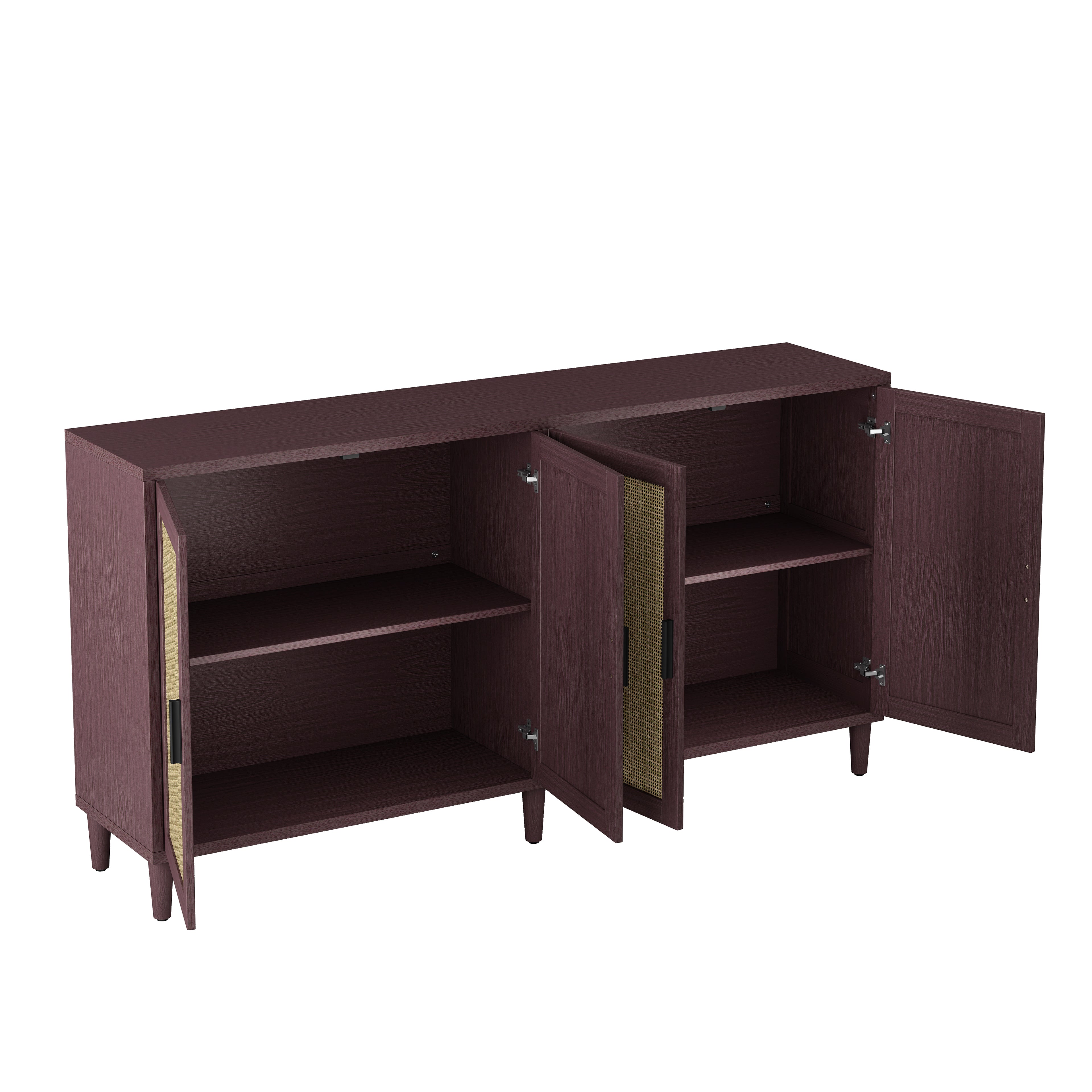 70" Rattan Buffet Cabinet with Storage