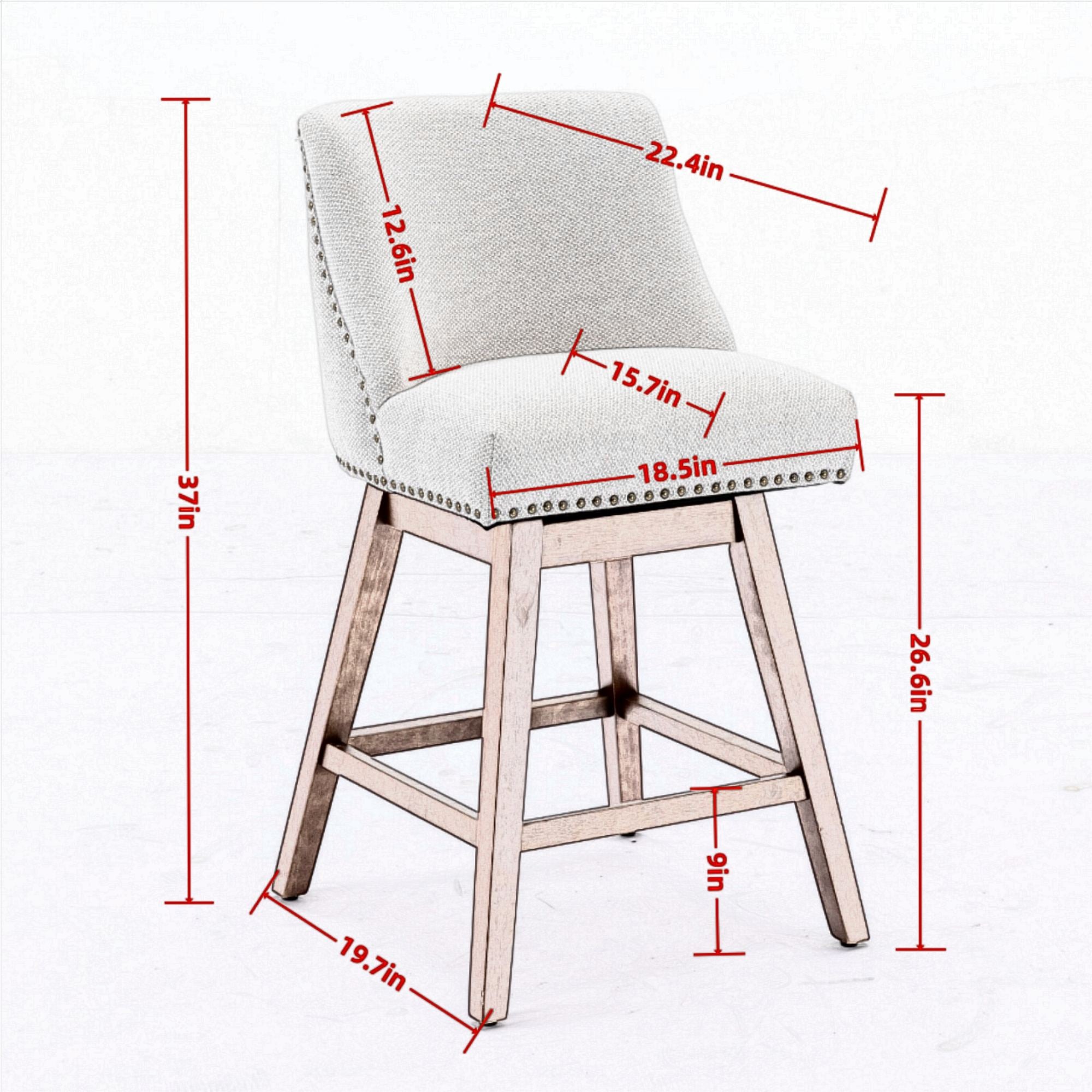 Counter Height Swivel Barstools Set of 2