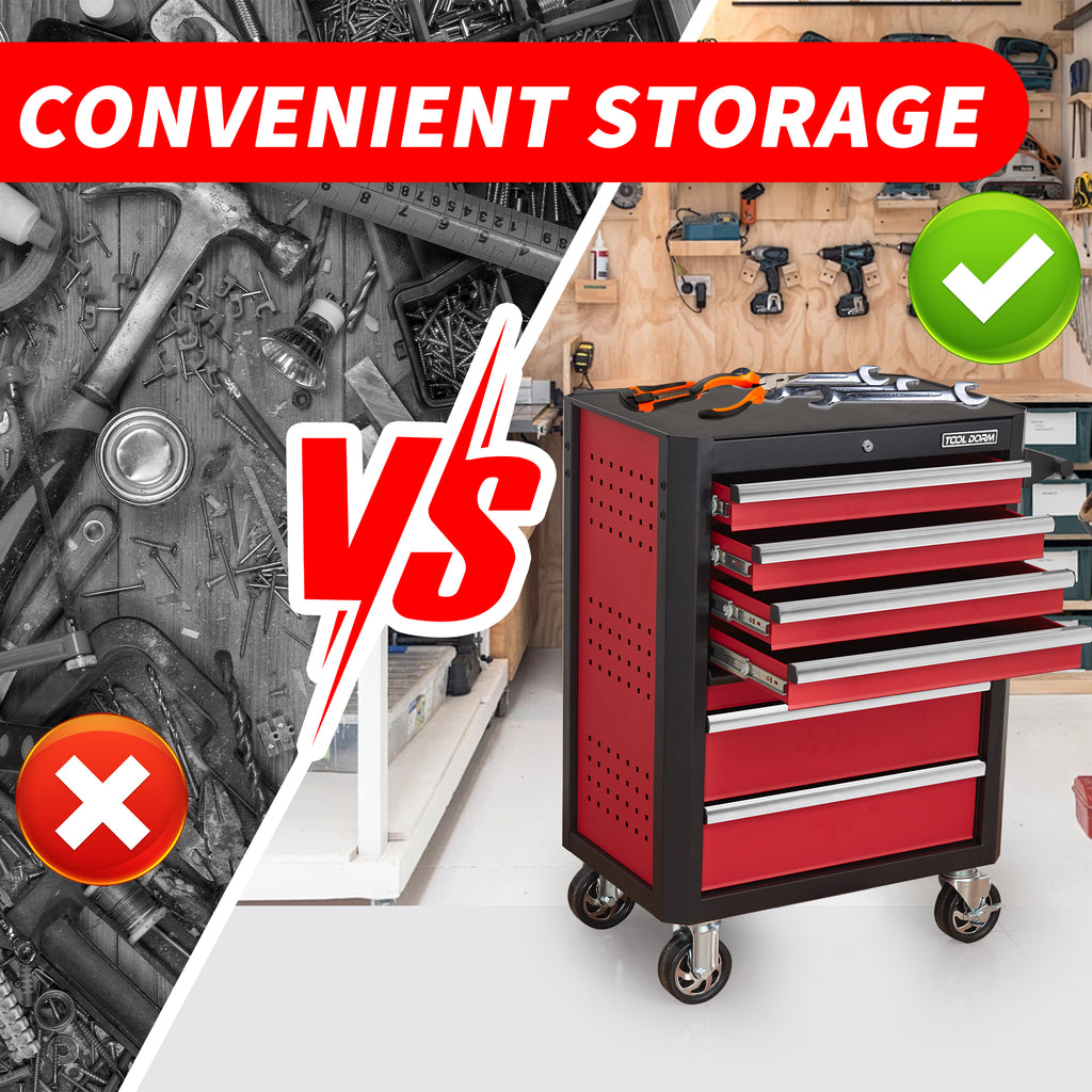 7-Drawer Rolling Tool Chest with Locking Wheels