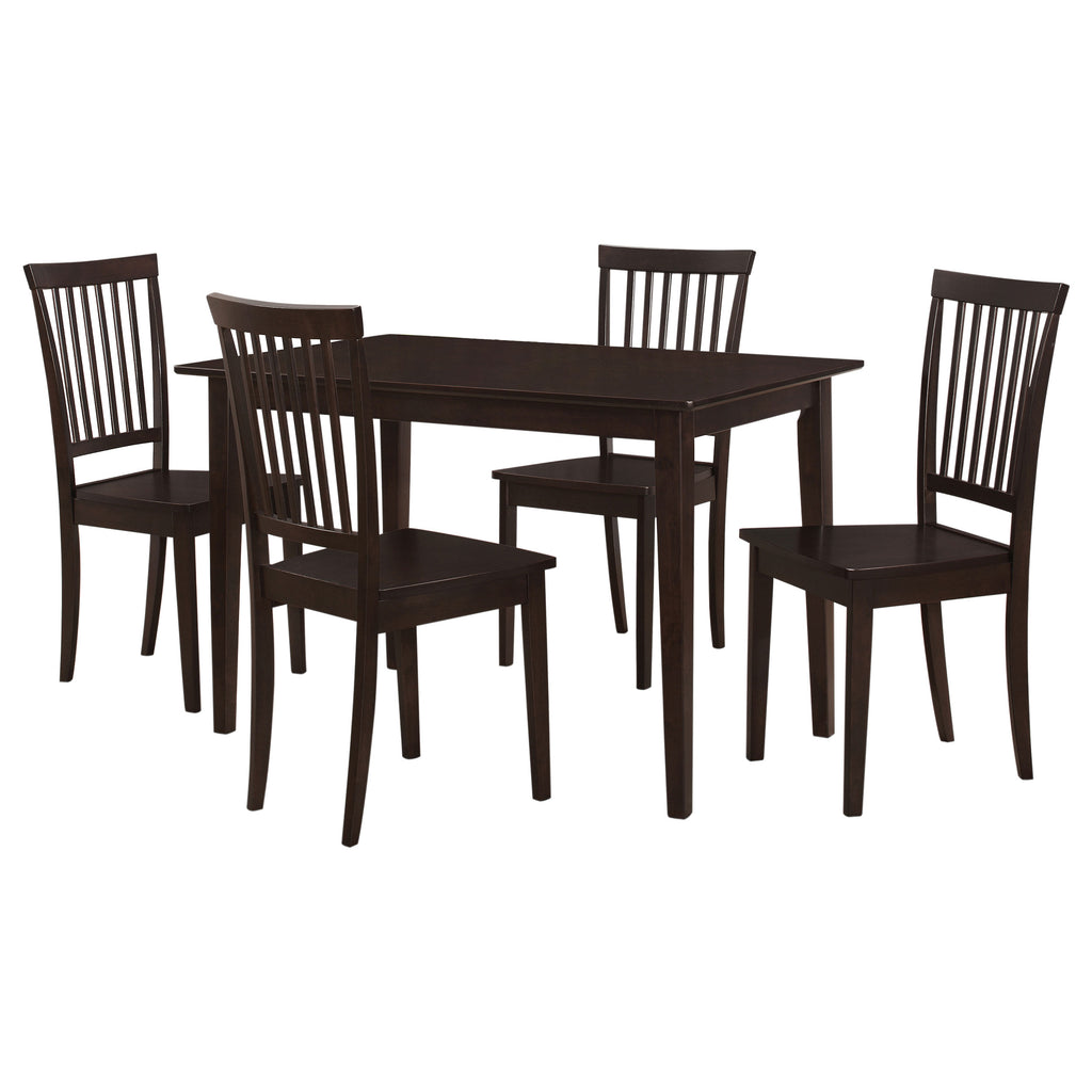 Stan Cappuccino 5-Piece Dining Set