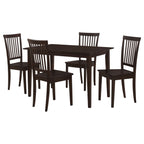 Stan Cappuccino 5-Piece Dining Set