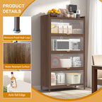 57'' Tall Metal 4 Flip Doors Cabinet
