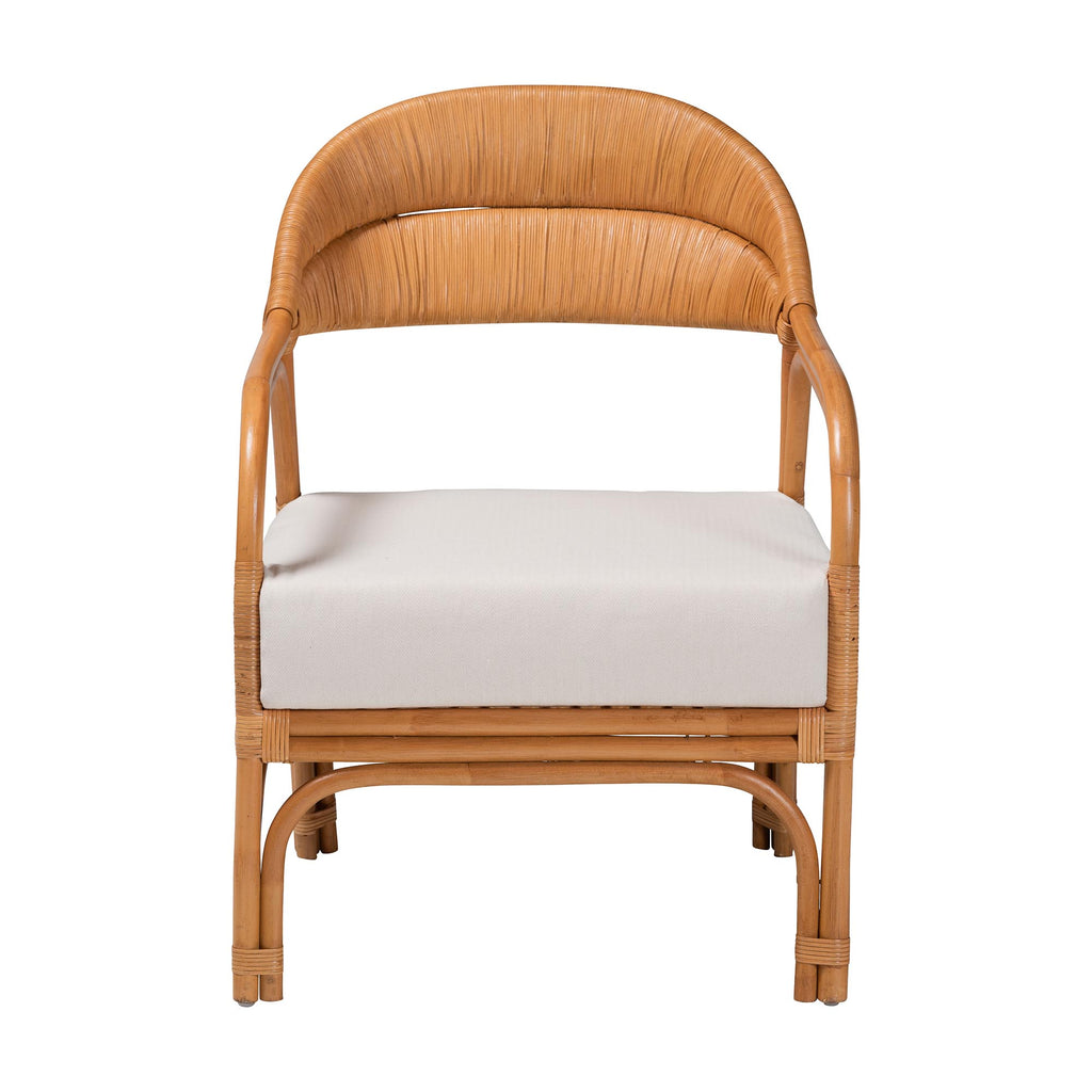 Bohemian Light Honey Rattan Arm Chair