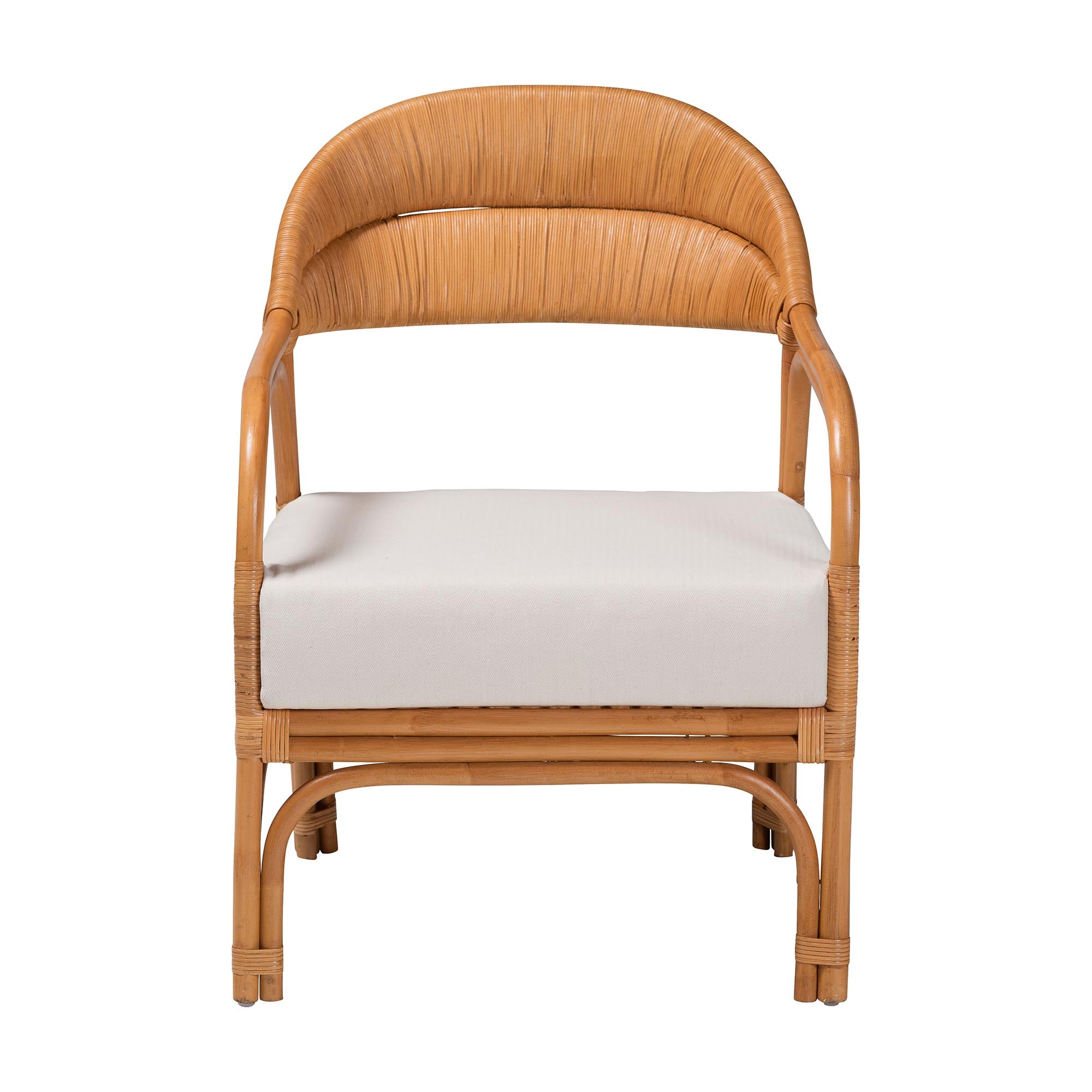 Bohemian Light Honey Rattan Arm Chair