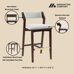 Patricia Velvet Barstool with Backrest