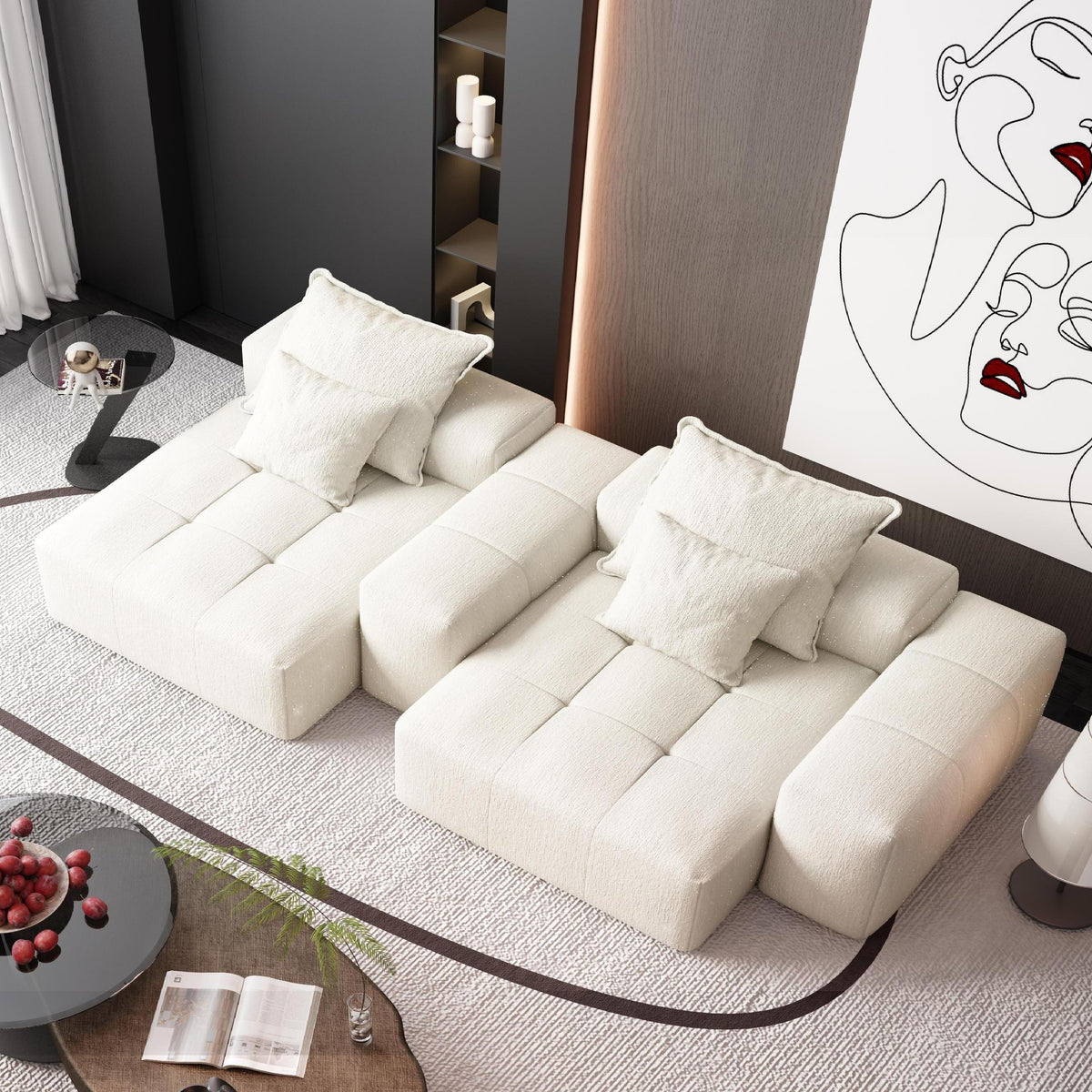 Modern Oversized Modular Sectional Sofa