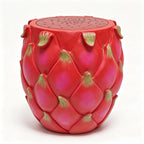 13.4" Oversized Resin Dragon Fruit Stool