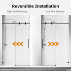 46-48" W * 76" H Frameless Single Sliding Shower Doors