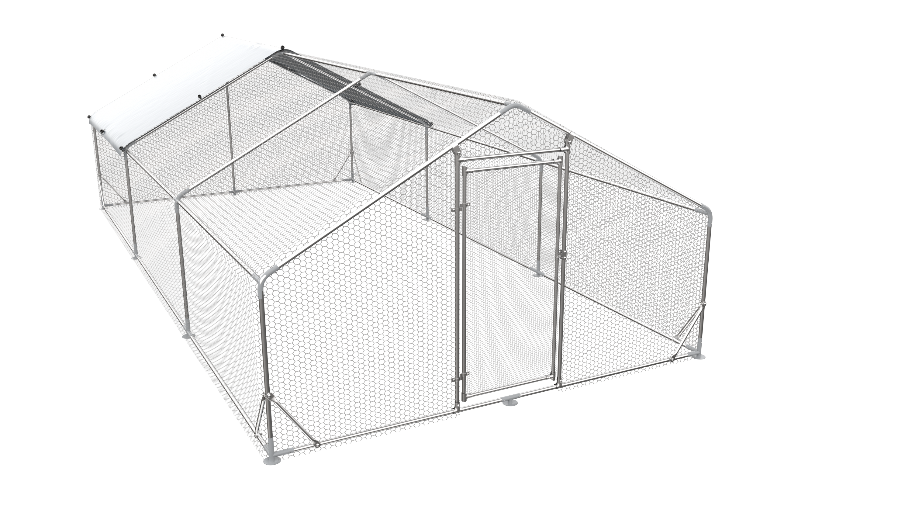Large Metal Chicken Coop Walk-In Poultry Cage