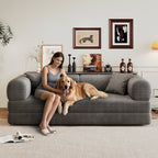78.8" Compression Sofa Bed with Pillow Back Support