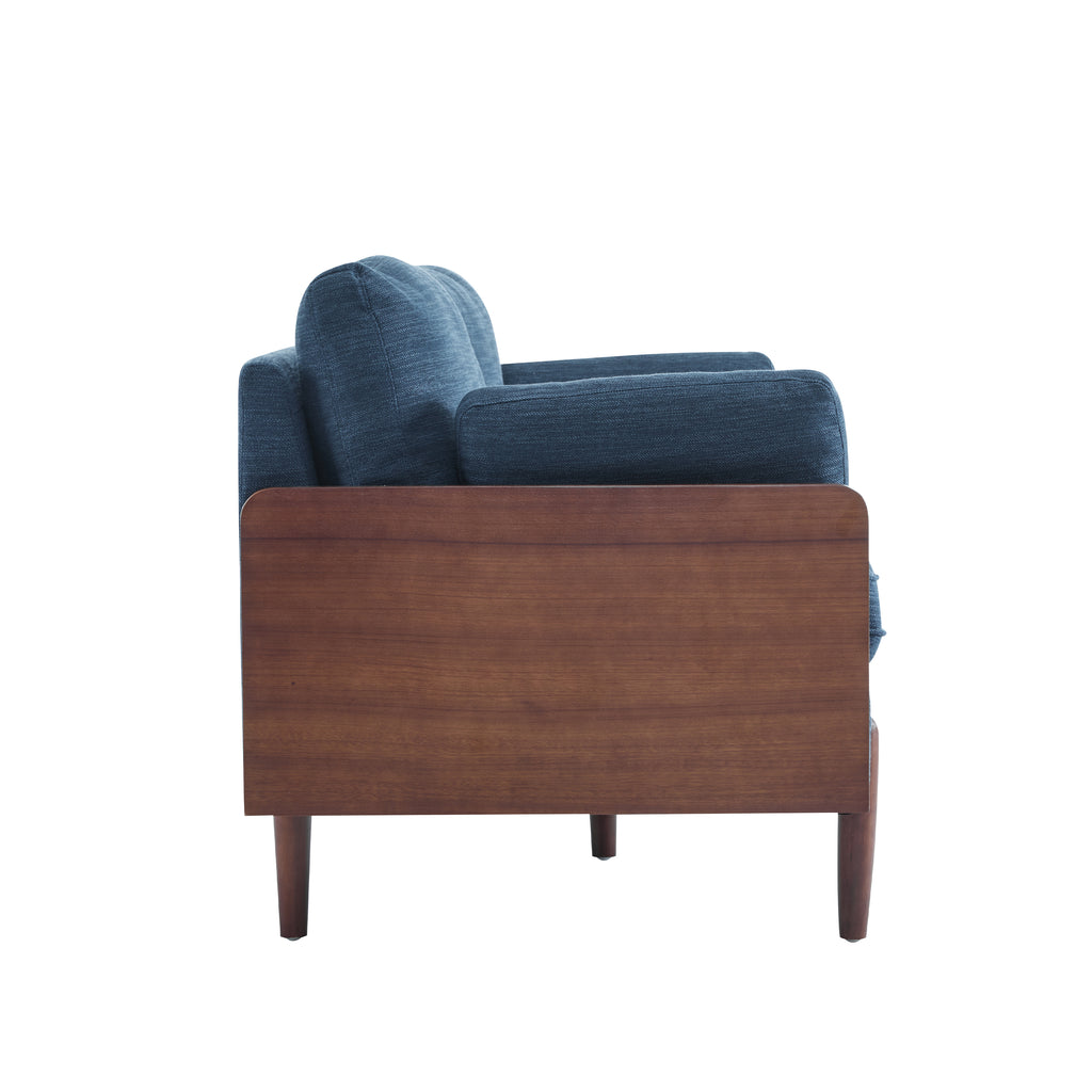 Mid-Century Modern Navy Sofa