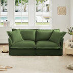 Modern Slipcovered 2-Seat Sofa Couches for Living Room