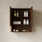 Zula 26" Wall-Mounted Striped Bathroom Cabinet