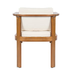 Outdoor Dining Chair Set of 4 with Curved Acacia Wood Arms