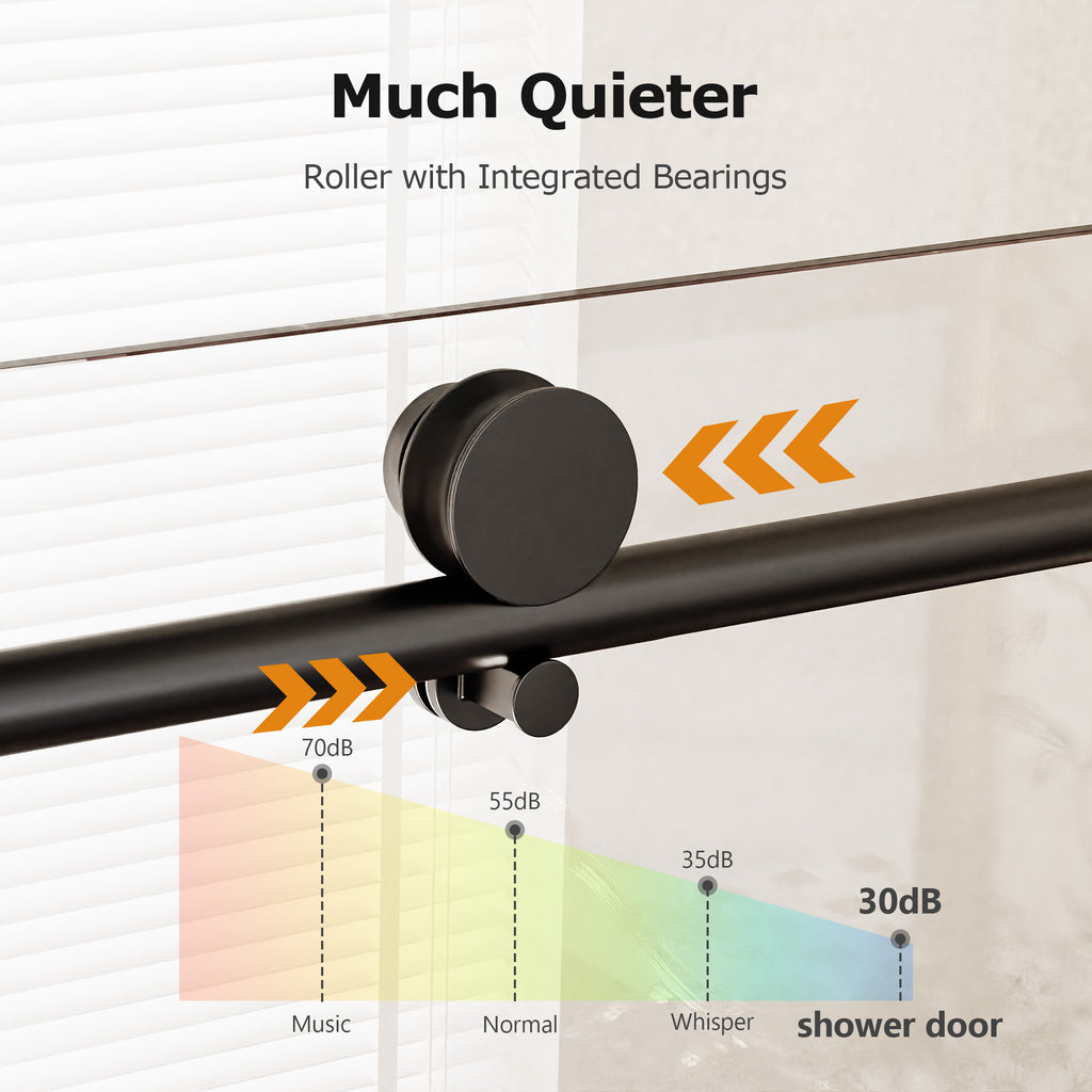 Frameless Single Sliding Shower Doors