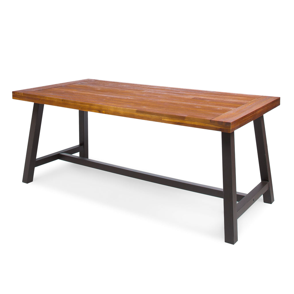 Carlie Outdoor Sandblast Finished Dining Table