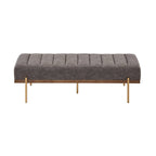 Upholstered Channel Tufted Ottoman Bench Seat