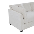 83.50" Modern Flared Arms Sofa (Beige)