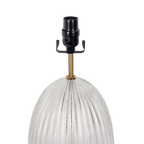 Aurora Ribbed Glass Lamp Base Clear Table Lamp Large