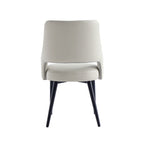 Tremont Metal Vegan Leather Dining Chair in Stone