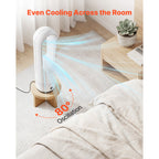 Bladeless Tower Fan with 80° Oscillation and Remote Control