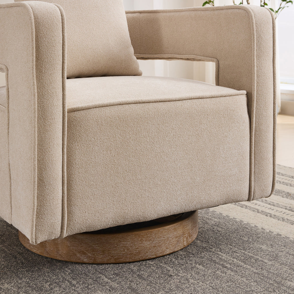 29.1" Swivel Accent Open Back Chair