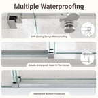 Frameless Single Sliding Shower Door – 5/16" Clear Tempered Glass