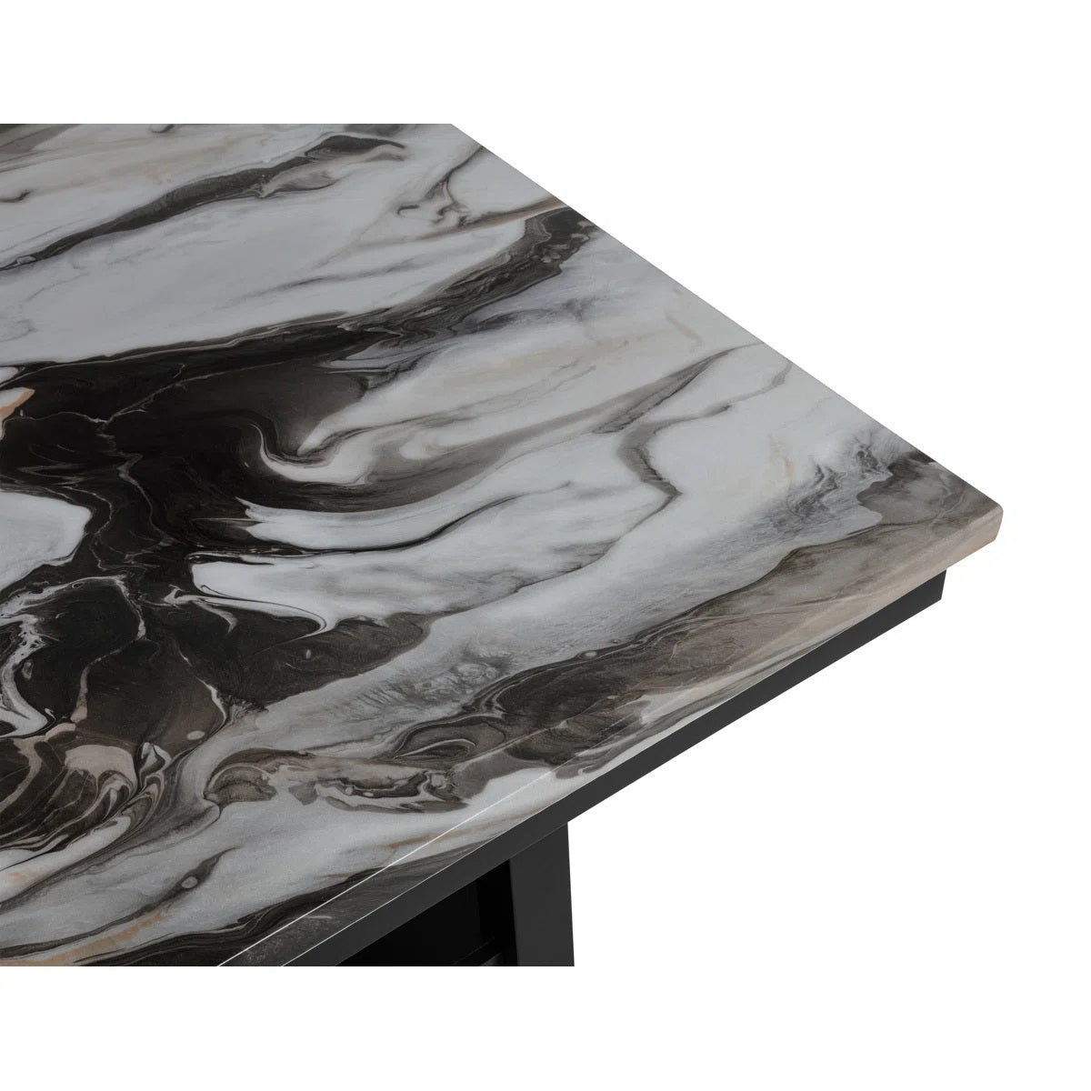 60" Counter Dining Table with Storage Bottom Shelf