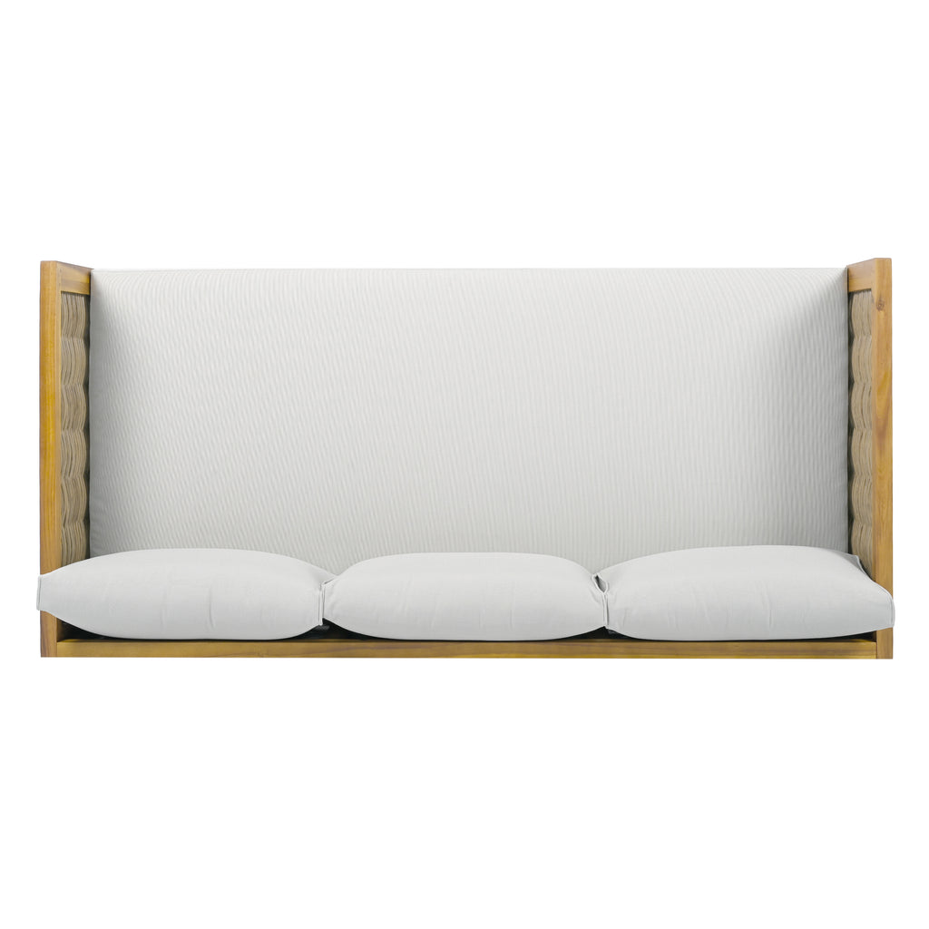 Claremont 3 Seater Daybed With Rattan Arms (Light)