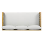 Claremont 3 Seater Daybed With Rattan Arms (Light)