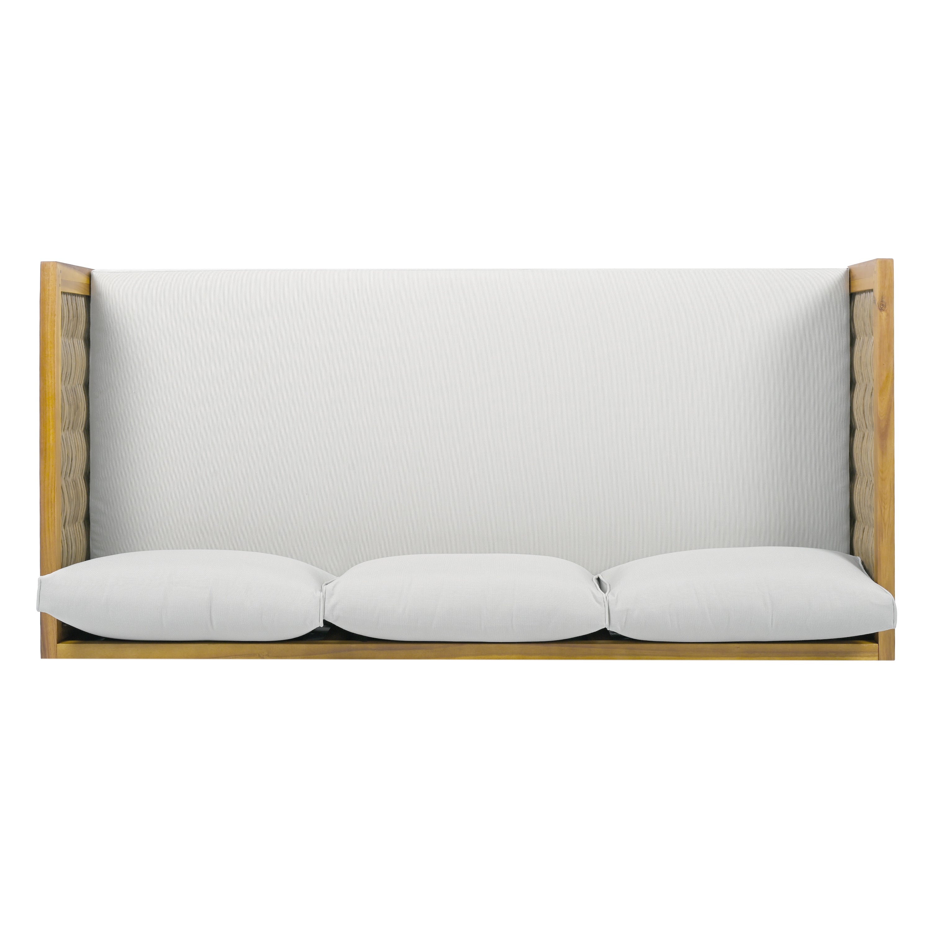 Claremont 3 Seater Daybed With Rattan Arms (Light)