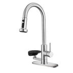 3-in-1 Kitchen Faucet with Press-Type Glass Rinser